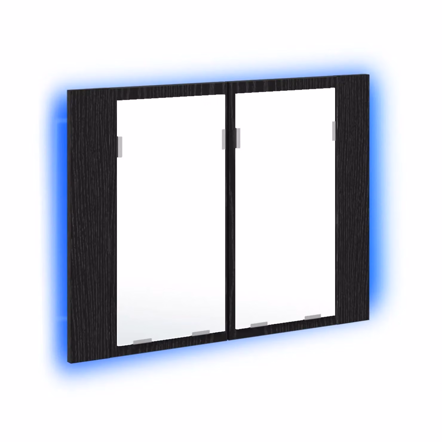 Berkfield Home LED Bathroom Mirror Cabinet in Black Oak, W/D/H: 60 x 12 x 45 cm – 2