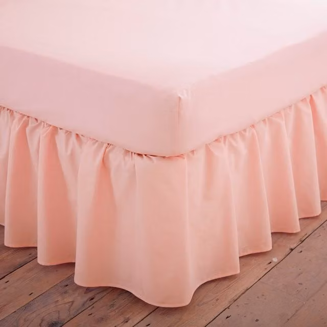 Charlotte Thomas Poetry Plain Dye Valance Sheet in Peach Pink, Single