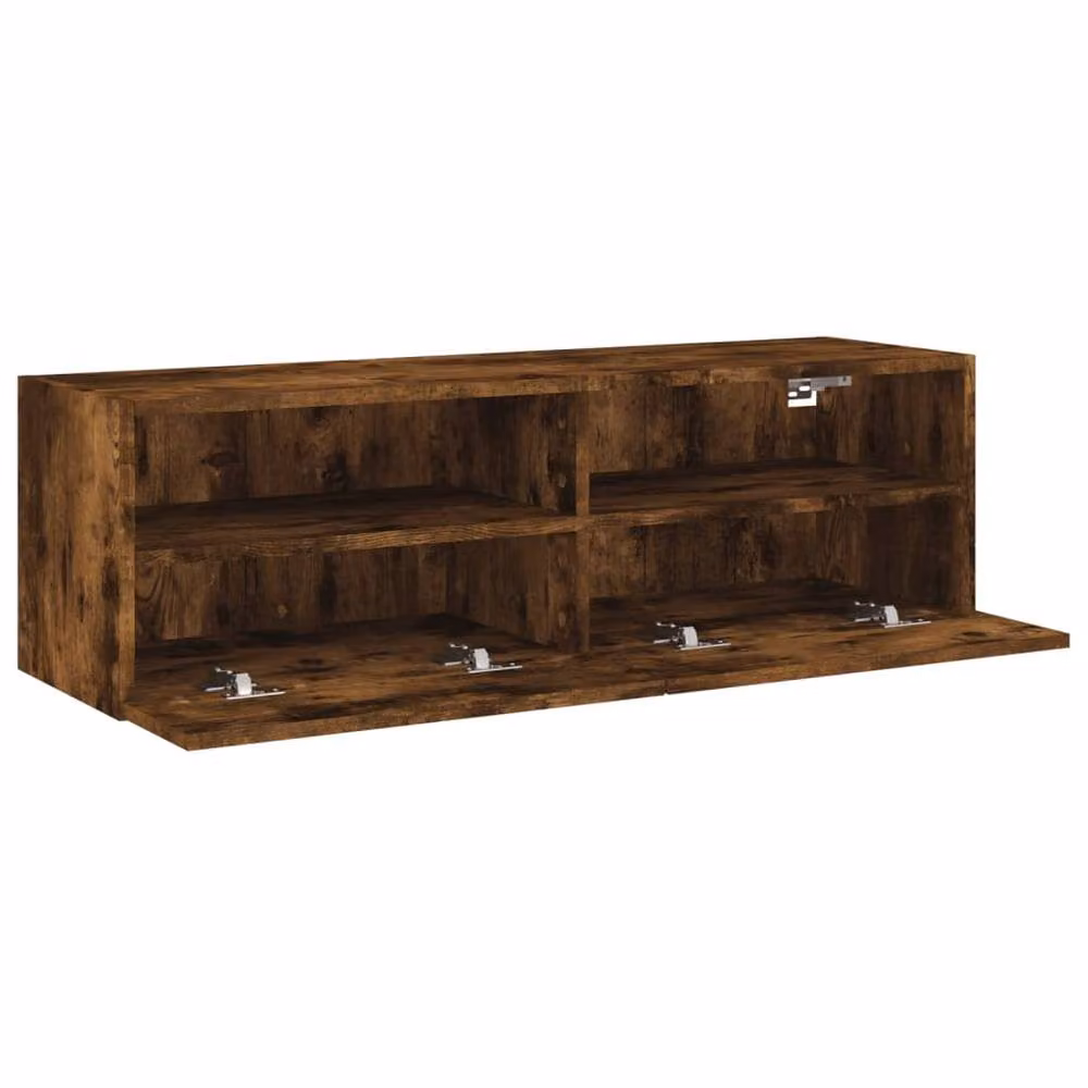 Berkfield Home Smoked Oak TV Wall Cabinet in Brown, W/D/H: 100 x 30 x 30 cm – 5