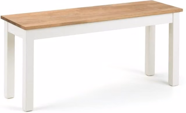 Cheshire Premium Oakridge Classic Straight Bench in White and Oak – 1