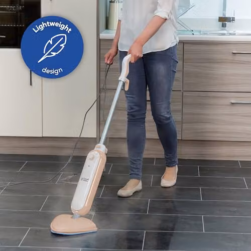 Russell Hobbs Steam Mop Broom in Pink with 1400W Power and 350ml Water Tank – 4