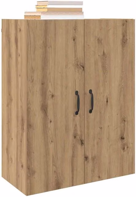 Berkfield Home Artisan Oak Wall Mounted Hanging Cabinet in Brown, W/D/H: 69.5 x 34 x 90 cm