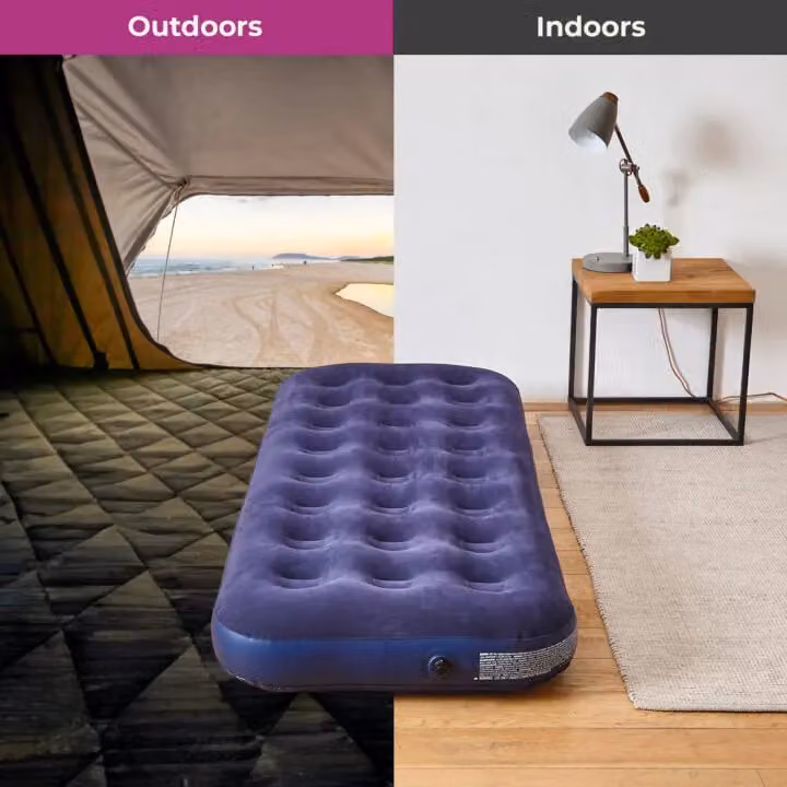 Neo Inflatable Airbed Mattress with Pump in Blue, W/D: 140 x 200 cm – 2
