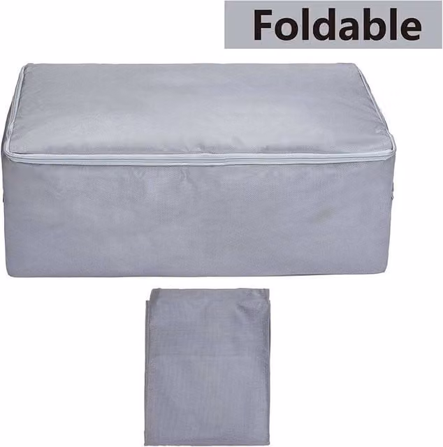 FORGEVIO Large Waterproof Breathable Foldable Storage Bag in Grey, W/D/H: 80 x 50 x 40 cm – 1