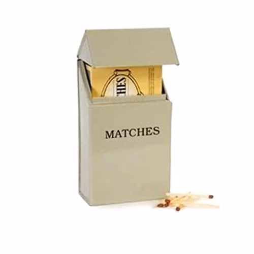 Inglenook Premium Metal Matchbox Holder, Cream – 2
