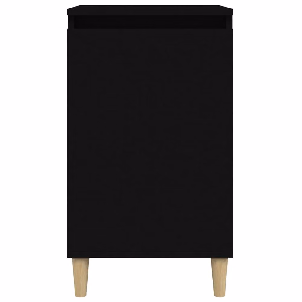Berkfield Home Classic Bedside Cabinets, 2 Piece Set in Black, W/D/H: 40 x 35 x 70 cm – 4
