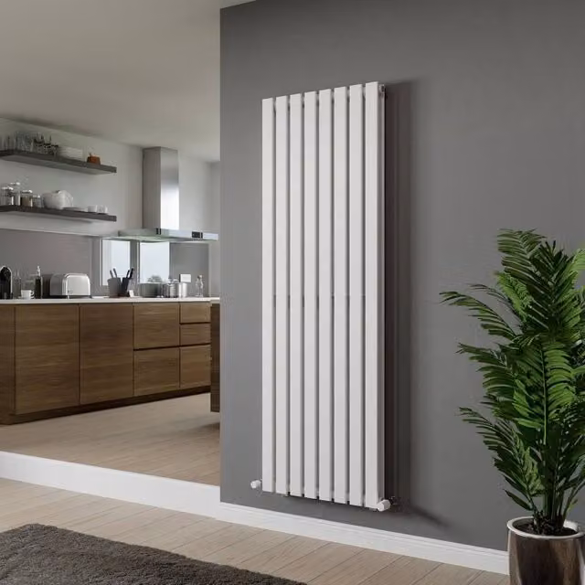 Bathroom Kingdom Vega White Double Flat Panel Vertical Radiator H: 180 cm, W: 44.8 cm – 1