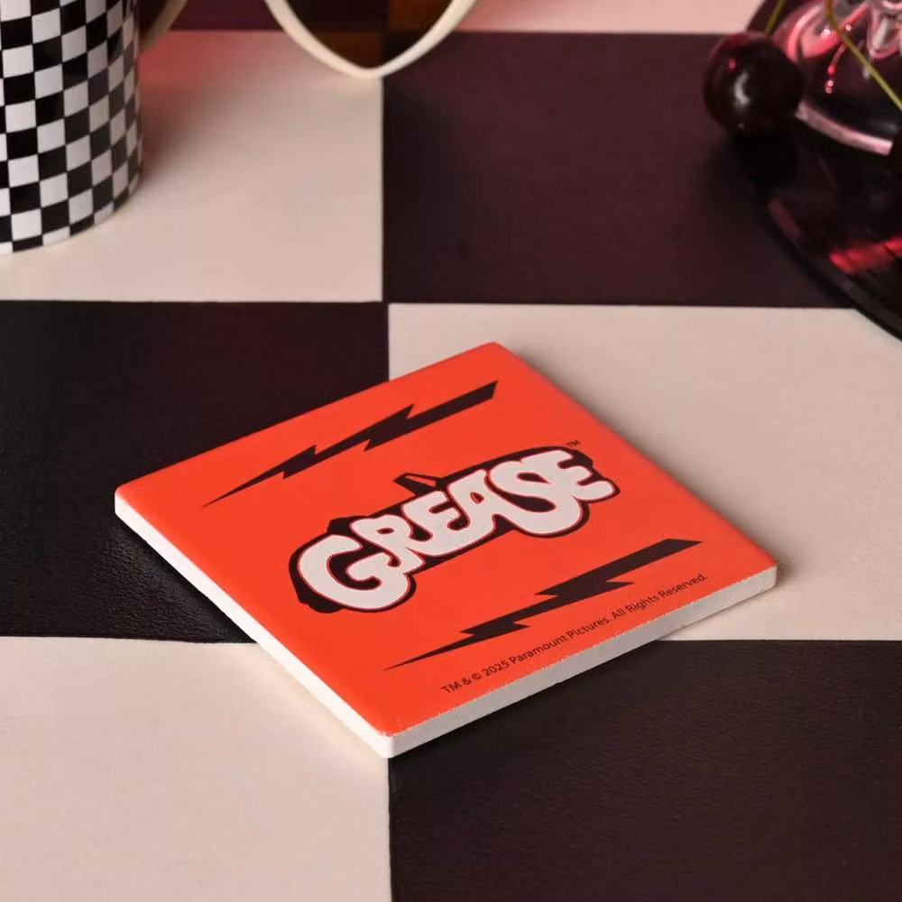Widdop Bingham & Co Ltd Fandomania Grease Lightning Glass Coaster in Red and Black – 3