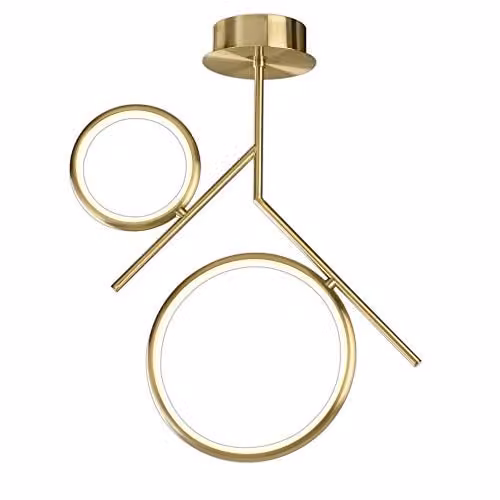 Netlighting Olimpia LED Ceiling Light, 30W, 3000K, 2250lm, IP20, Gold/Brass