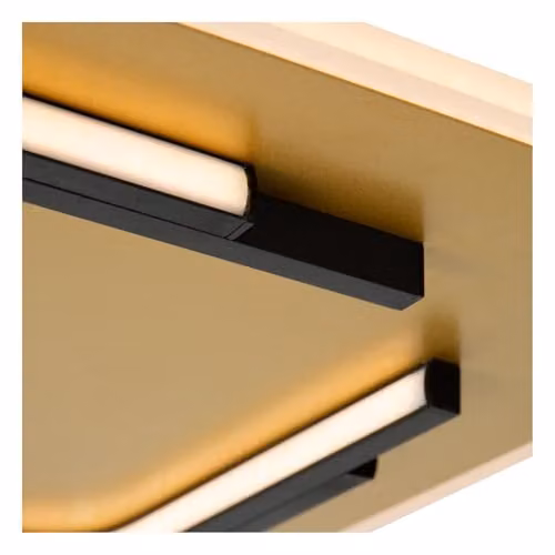 Lucide Andreas LED Flush Ceiling Light in Gold/Brass with Warm White Light – 3