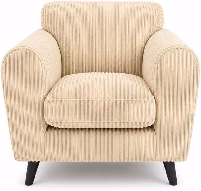 Bliss Furniture Harlow Jumbo Cord Cuddle Chair in Beige