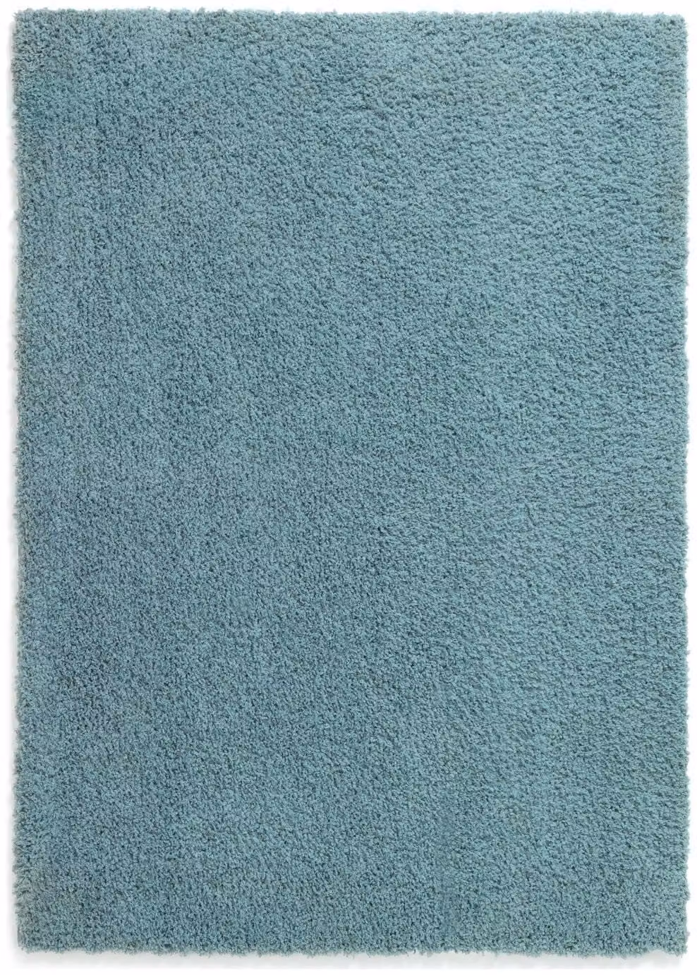 Recycled Cosy Plain Shaggy Rug in Blue, W: 200 cm, L: 290 cm
