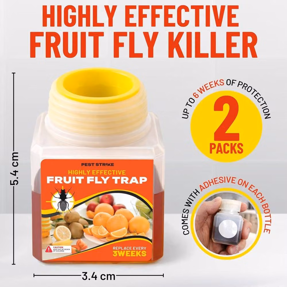 Volila Odour Free Indoor Fruit Fly Traps, Orange, 4 Pack – 2
