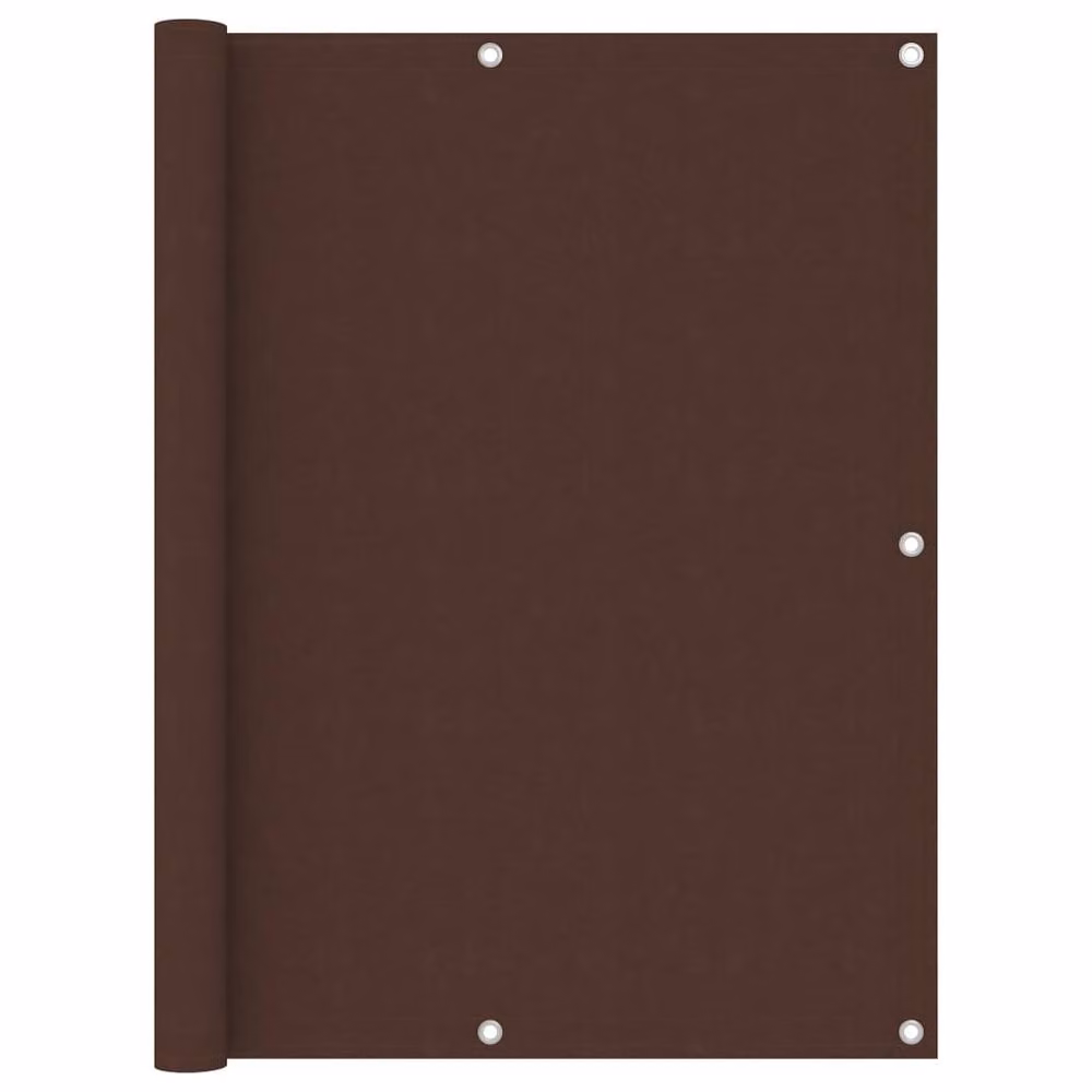 Berkfield Home Brown Balcony Screen in Oxford Polyester Fabric, W: 120 cm, L: 500 cm – 2