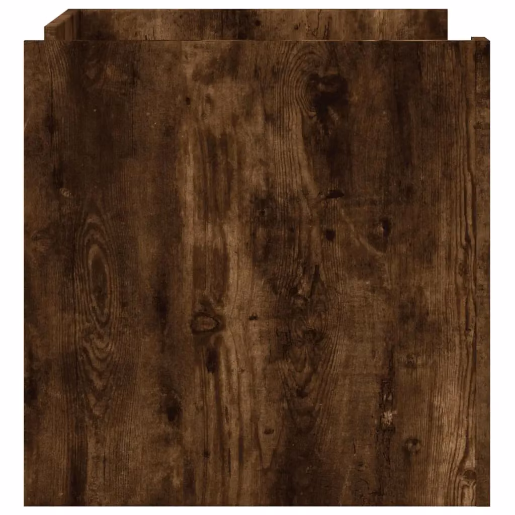 Berkfield Home Modern Rectangular Coffee Table in Smoked Oak Brown, W/D/H: 80 x 50 x 50 cm – 4