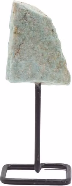 KDMD Amazonite Mineral Specimen on Metal Stand, Green and Blue Tabletop Display Piece