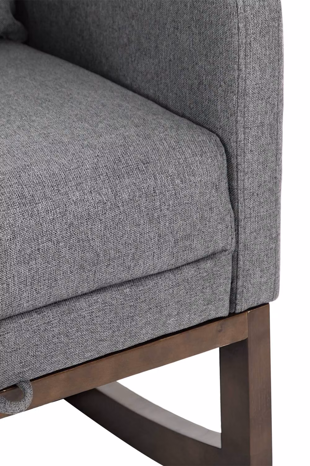Living and Home Grey Fabric Upholstered Rocking Chair with Armrests – 2