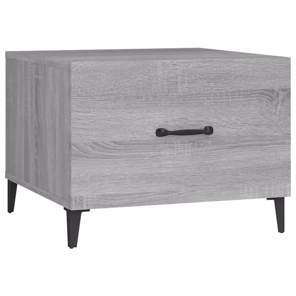 Berkfield Home Grey Sonoma Coffee Table with Metal Legs, W/D/H: 50 x 50 x 40 cm – 2