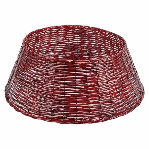 VFM e-Store Red Christmas Tree Skirt Decoration, W/D: 70 x 70 cm – 1