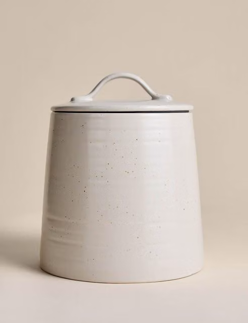M&S Large White Ceramic Cookie Jar