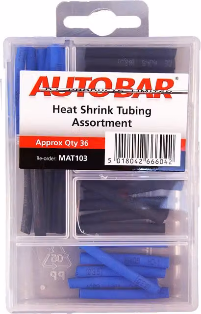 Auto Bar Mini Heat Shrink Tubing Assortment Pack in Multicolour and Black