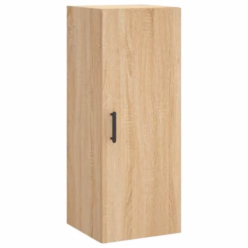 vidaXL Modern Wall Mounted Cabinet in Brown, W/D/H: 34.5 x 34.0 x 90.0 cm