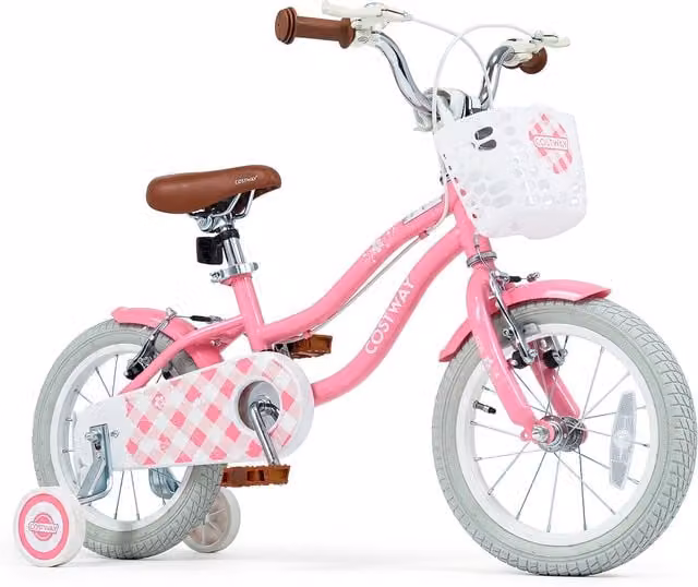 Costway Adjustable Kids Bike in Red