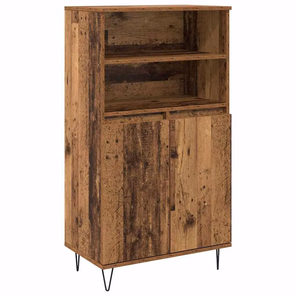 Berkfield Home Modern Brown Highboard with Internal Shelves and Hinged Doors – 2