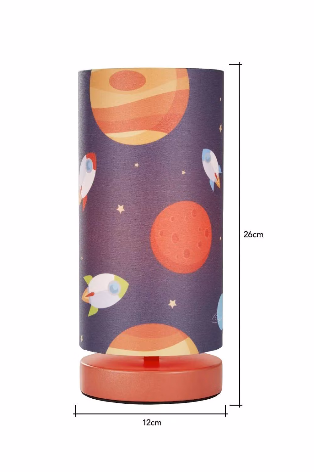 BHS Lighting Glow Space Table Lamp in Red and Multicolour – 4