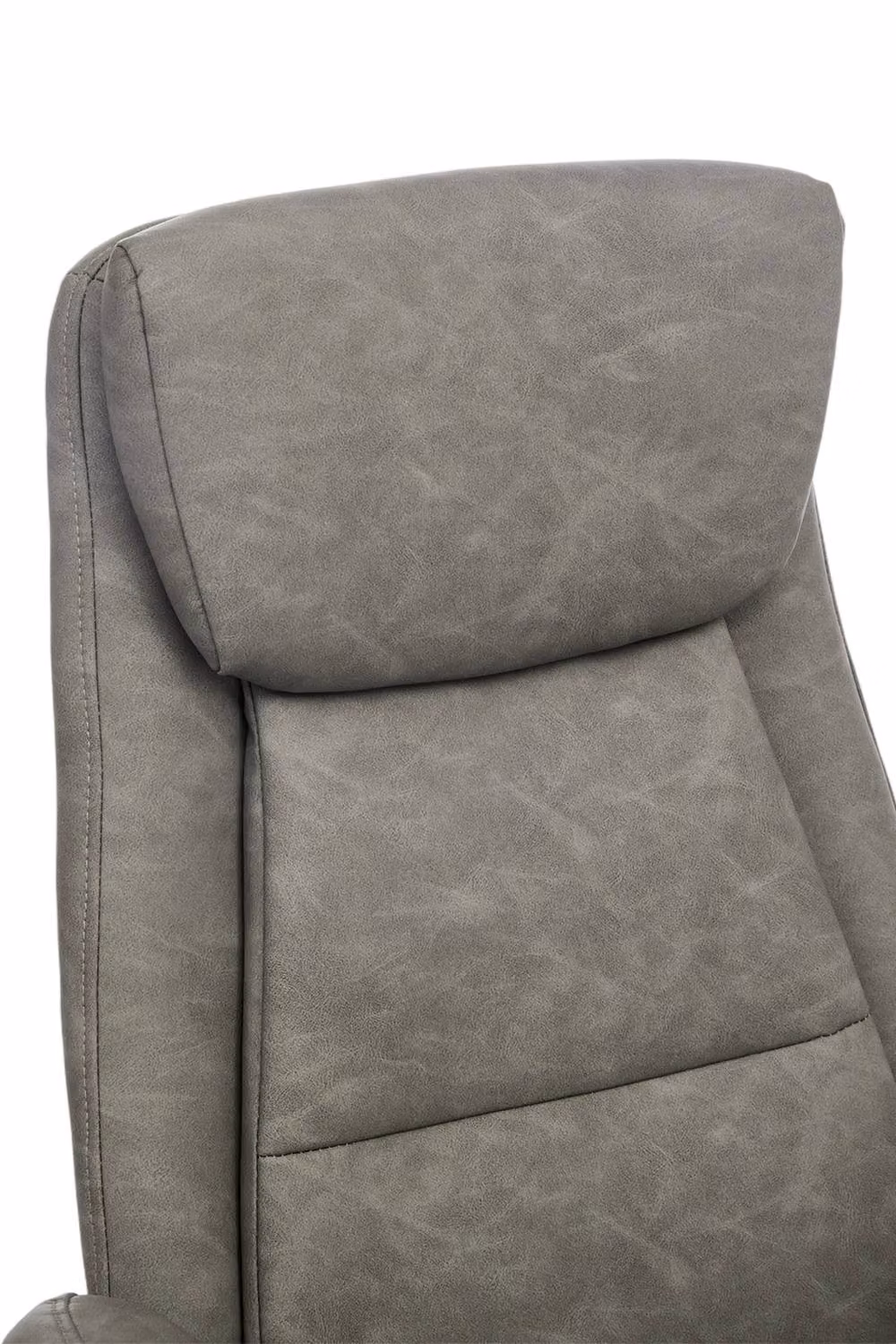 Living and Home Grey PU Leather Executive High Back Office Chair with Armrests and Headrest – 3