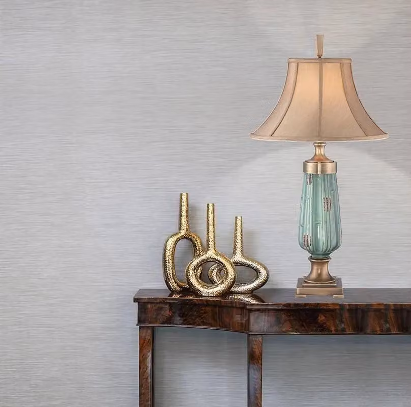 Netlighting Monteverde Ceramic Table Lamp in Green and Yellow with Aged Brass Details and E27 Fitting – 2