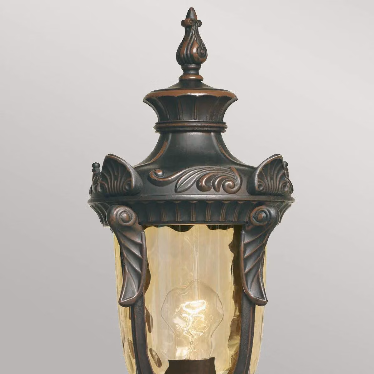 Netlighting Philadelphia Medium Outdoor Pedestal Lantern in Old Bronze and Brown, IP44, E27 – 3