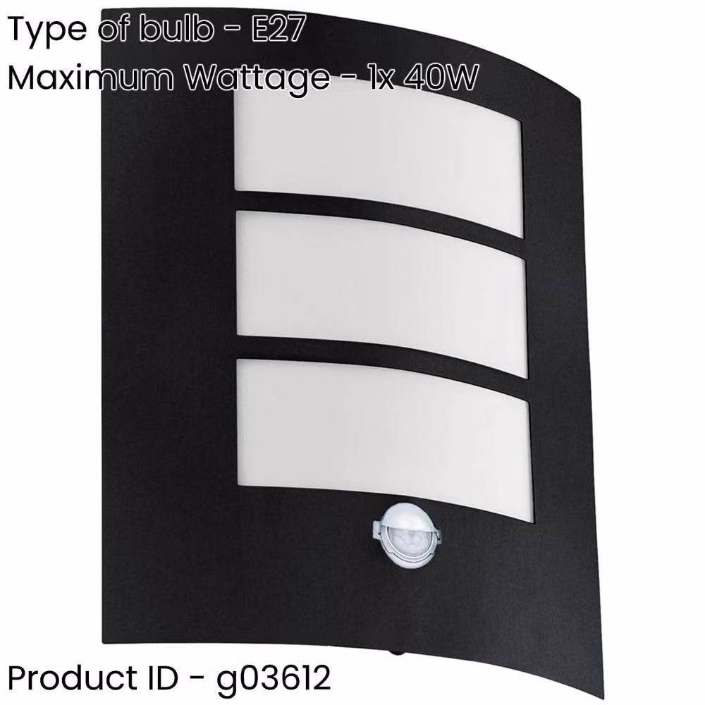 Loops Modern Black Glass Wall Light with E27 Bulb Compatibility – 2