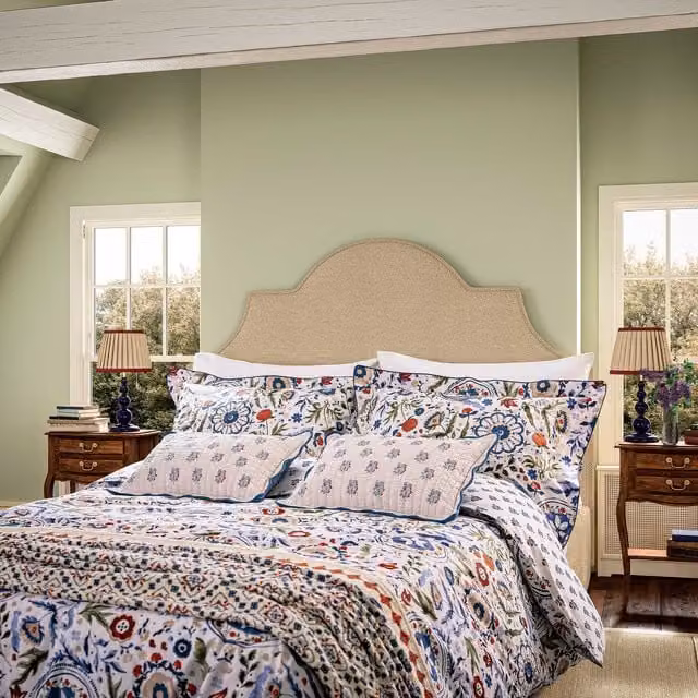 Joules Festival Flowers Kingsize Reversible Cotton Percale Duvet Cover and Pillowcase Set, Navy/Multi, W: 180 cm x L: 200 cm