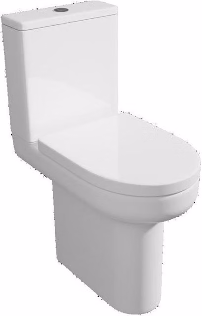 Clifton Premium Floor Standing Rimless Open Back Toilet Set with Soft Close Seat in White