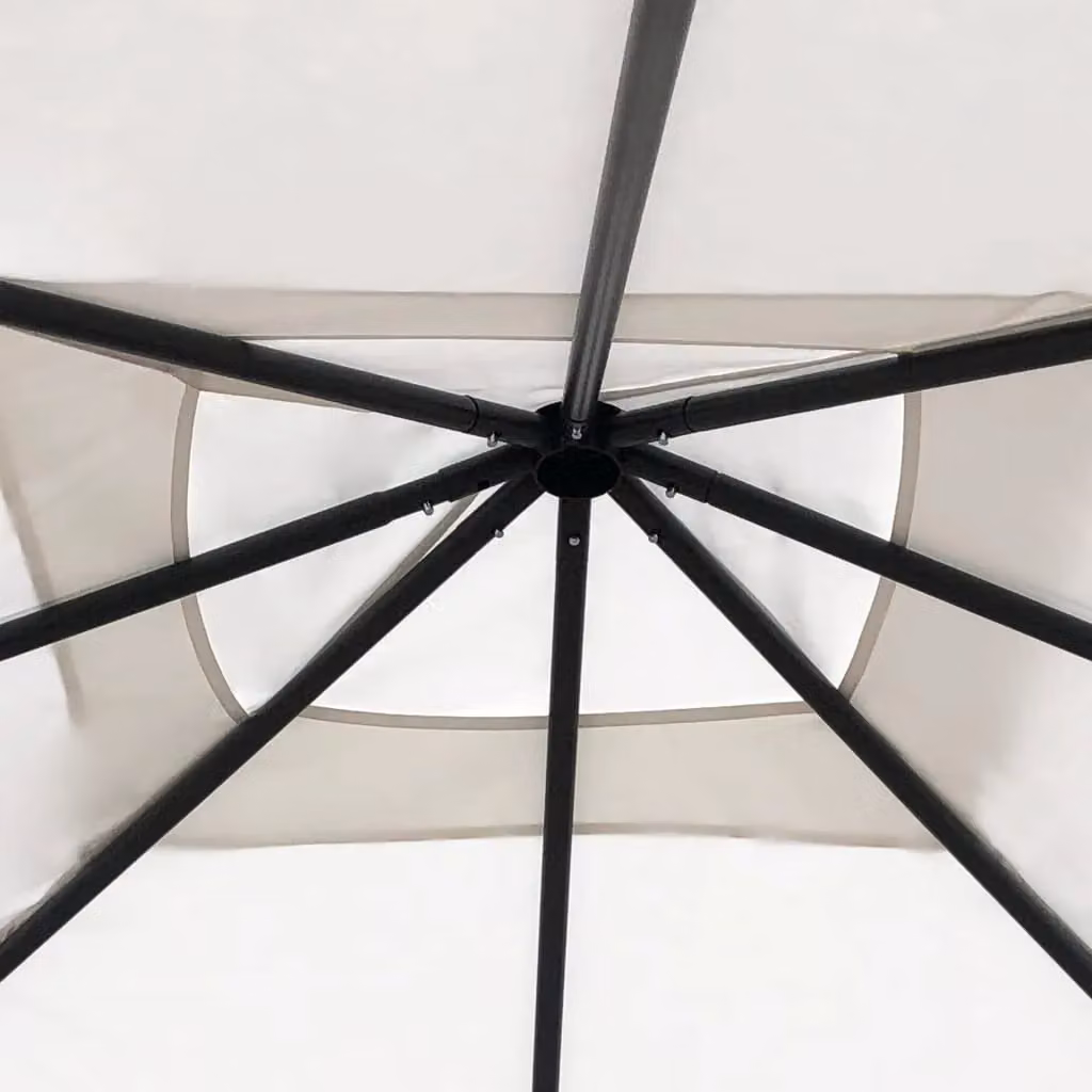 Berkfield Home Gazebo with Post Covers in Beige, W/D/H: 300 x 300 x 260 cm – 2