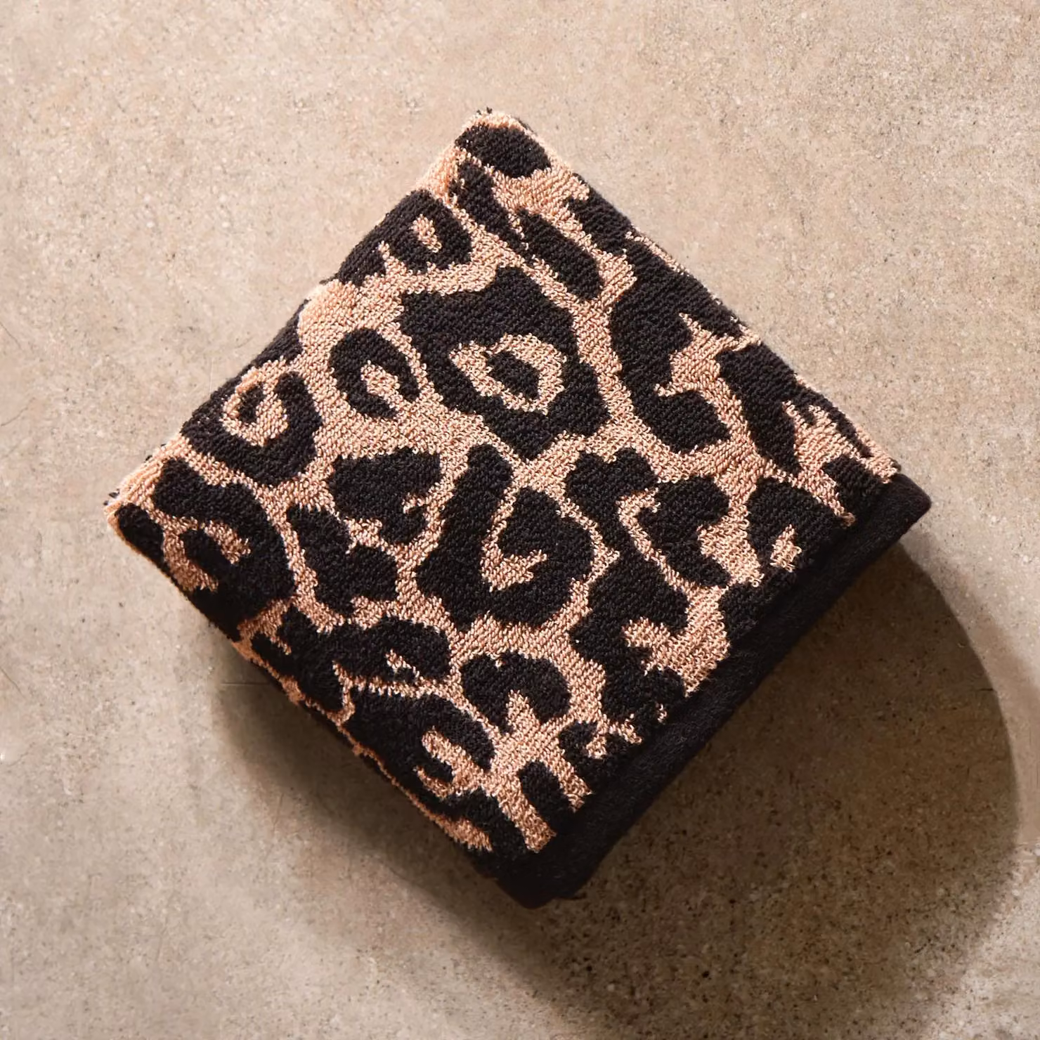 OHS Leopard Print Luxury Cotton Hand Towel, Beige and Multicolour, W/D/H: 80 x 50 x 0.5 cm – 2