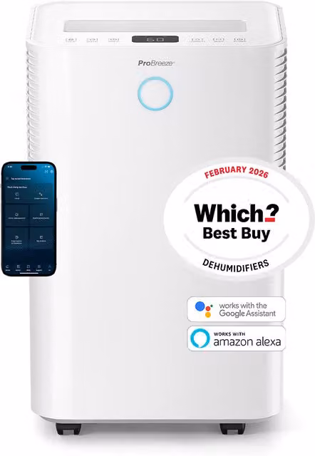 Pro Breeze OmniDry 20L Dehumidifier in White with App Control