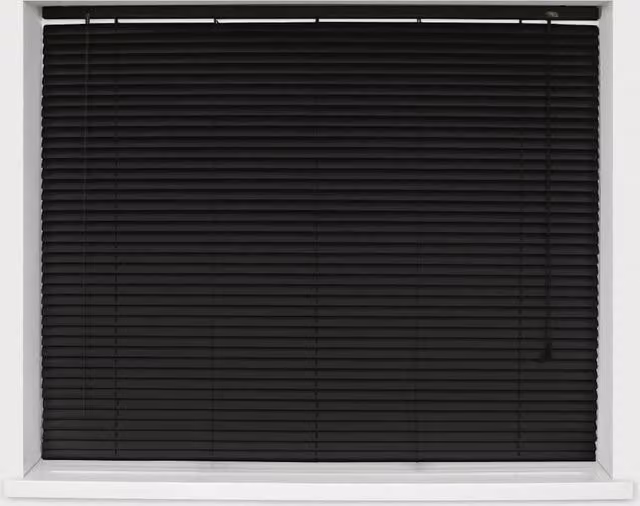 Blinds Outlet Aluminium Venetian Blinds in Black, Width: 165 cm, Drop: 150 cm