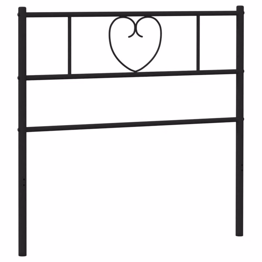 Berkfield Home Classic Metal Headboard in Black, Width: 90 cm – 2