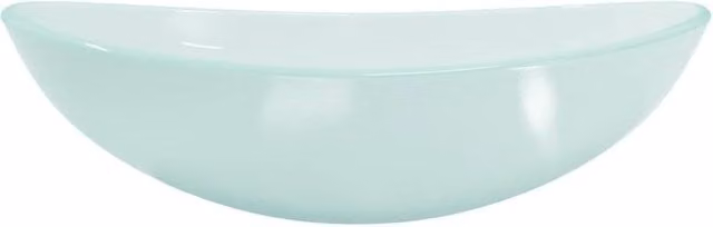 Berkfield Home Modern Oval Countertop Basin in Green Tempered Glass W/D/H: 54.5 x 35.0 x 15.5 cm