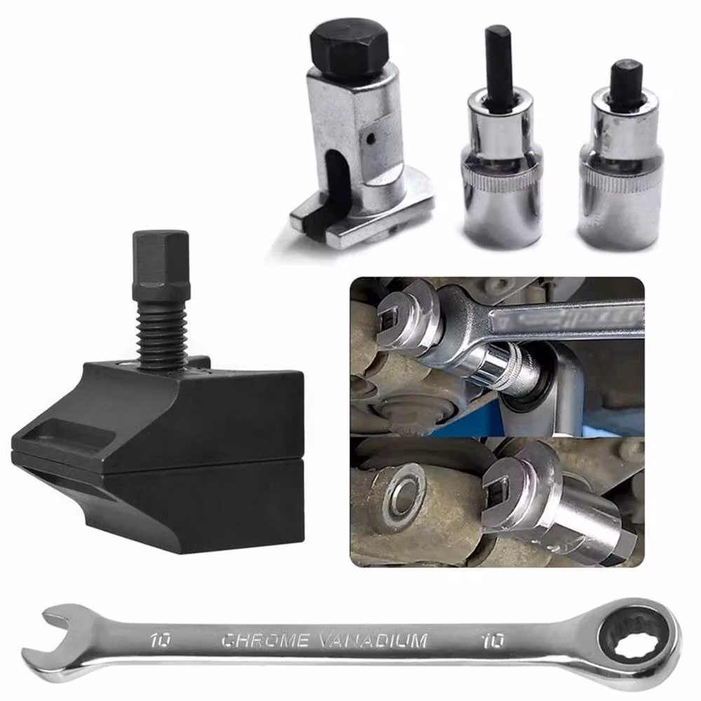 Ventryn 5-Piece Black Steel Suspension Strut Splitter Wheel Hub and Steering Expander Tool Set – 3