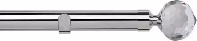 Terrys Bella 28mm Eyelet Curtain Pole in Silver Chrome