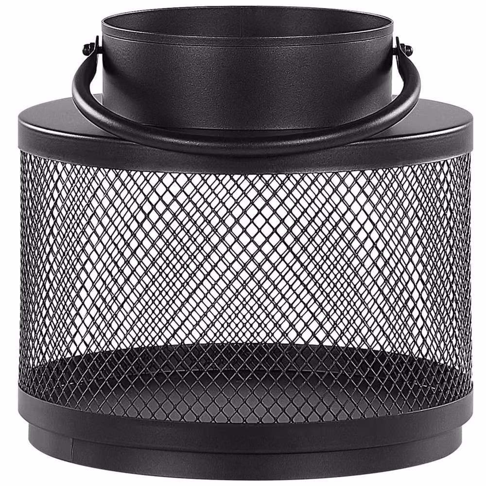 Wyld and Coco Black Metal Pillar Candle Holder Lantern, Height: 24 cm – 4