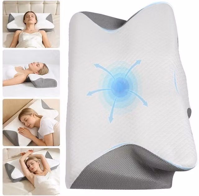 NESTLUNE Reversible Ergonomic Memory Foam Wedge Pillow for Babies in White (Cot Size) – 1