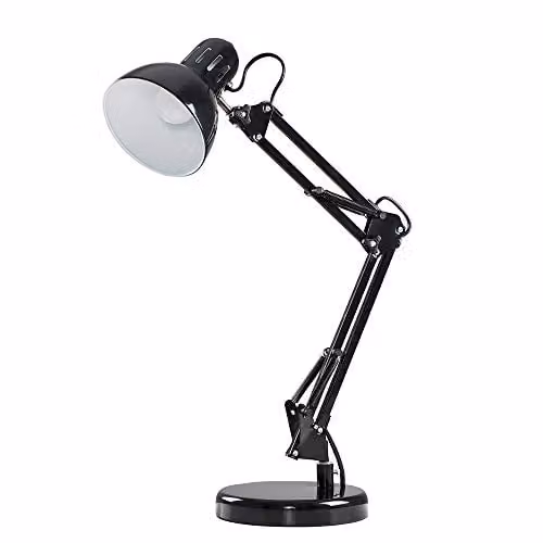ValueLights Monda Adjustable Retro Black Metal Table Lamp – 1