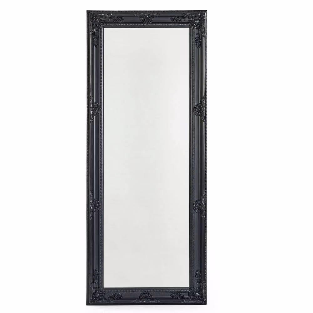 Cheshire Lumière Black Freestanding Rectangular Lean-To Dress Mirror – 3