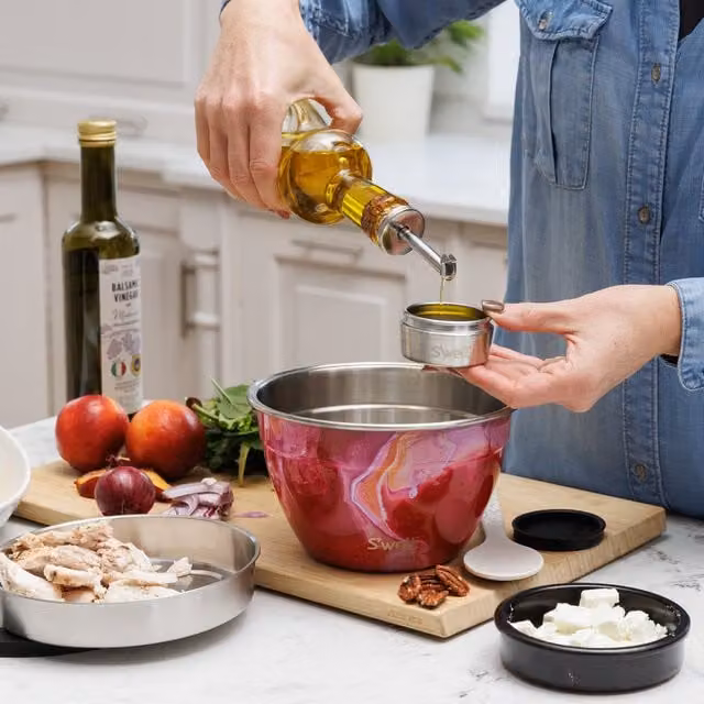 S'well Rose Agate Salad Bowl Kit, 1.9 l, Pink