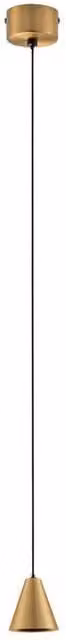 Netlighting Irmos Slim LED Pendant Ceiling Light in Gold/Brass, 5W, 371lm, 3000K