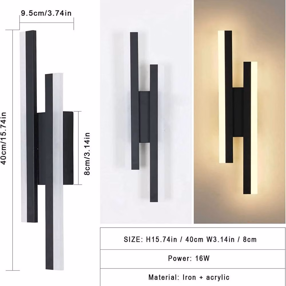 Kelvenix Modern LED Wall Sconce Lamp in Black – 5